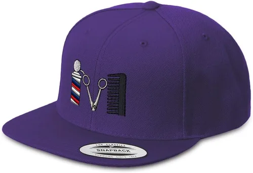 Vista 16 de Speedy Pros Gorra Snapback para hombre, de ala plana, con logotipo de peluquero, bordado, de acrílico