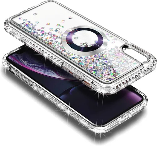 Vista 5 de NGB Supremacy Funda magnética para iPhone XR [compatible con Magsafe] con [protector de pantalla de vidrio templado/cordón para la muñeca], bonita