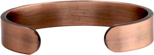 Vista 4 de Pulsera de cobre puro, magnética, pesada, de manguito para hombre, con 8 imanes de 3500 Gauss