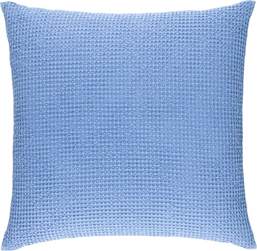 Vista 4 de Pine Cone Hill Funda de almohada de Matelasse azul francés de burbujas, tamaño estándar, patrón sólido azul