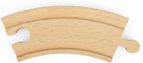 Vista 3 de Bigjigs Rail Curvas cortas (paquete de 4) - Otras marcas principales de rieles de madera son compatibles