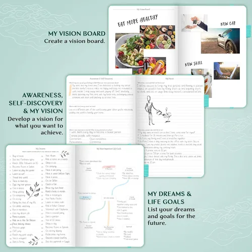 Vista 4 de Planificador Legend – planificador de vida semanal y mensual sin fecha para alcanzar tus objetivos y vivir feliz. Cuaderno organizador, diario