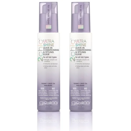 Vista 8 de GIOVANNI 2chic Elixir de acondicionamiento y peinado sin enjuague de ultra volumen, aumenta el volumen, promueve el control sin peso para cabello