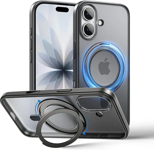 Vista 28 de MAGIC JOHN Soporte Magnético Invisible Giratorio 360° para Funda de iPhone 14 Pro [Agarre Antideslizante] [Compatible con MagSafe] 16 Pies