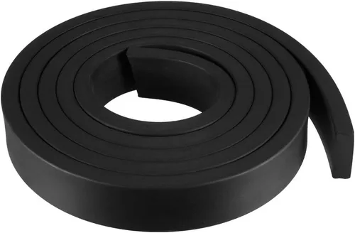 Vista 48 de uxcell Tira de sello de goma rectangular maciza, 0.197 in de ancho, 0.118 in de grosor, 3.3 ft de largo, color negro