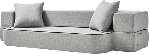 Vista 13 de SUYOLS Sofá Cama Plegable con Almohadas - Silla Convertible Sofá de Piso y Colchón para Dormir, Sleeper de Espuma Viscoelástica Plegable para Sala