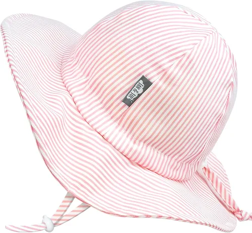 Vista 14 de JAN & JUL Sombrero de sol ajustable de algodón con protección UPF 50+ para niñas Tropical Fresco