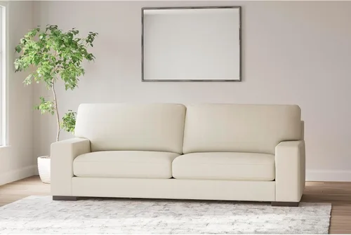 Vista 8 de Signature Design by Ashley Maggie - Sofá biplaza blanco, chenilla, abedul