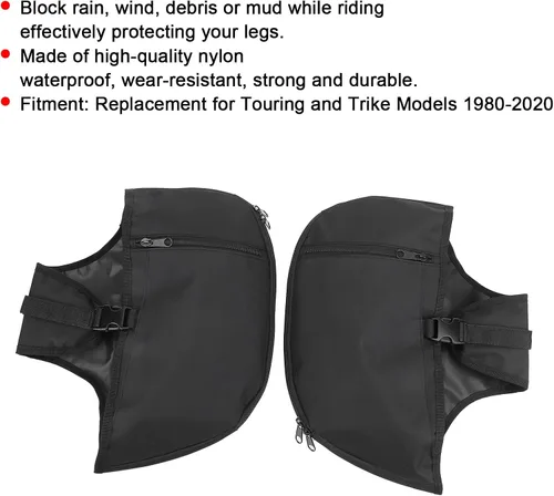 Vista 3 de Soft Lowers Chaps - Funda protectora de motor de motocicleta, cubierta protectora de motor de conducción, cubierta protectora de motor impermeable