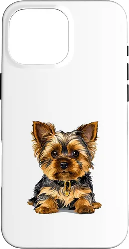 Vista 19 de Adorable Yorkshire Yorkie Terrier Puppy Yorky Funda para iPhone 16