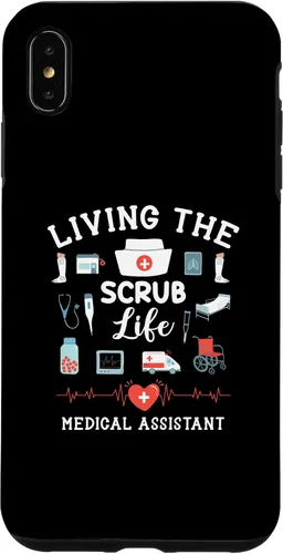 Vista 11 de Carcasa para iPhone 16 Living The Scrub Life Medical Assistant Nurse