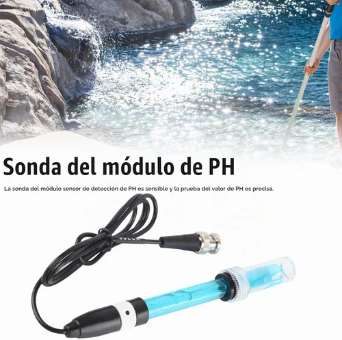 Vista 2 de Hilitand Kit de sonda de módulo de PH, módulo sensor de detección de valor PH0-14 + sonda de electrodo de pH BNC