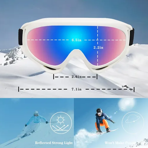 Vista 5 de Ski Goggles Snow Snowboard Goggles for Adult Men Women Youth Teens Kids Boys & Girls Winter Snow Sports Goggles