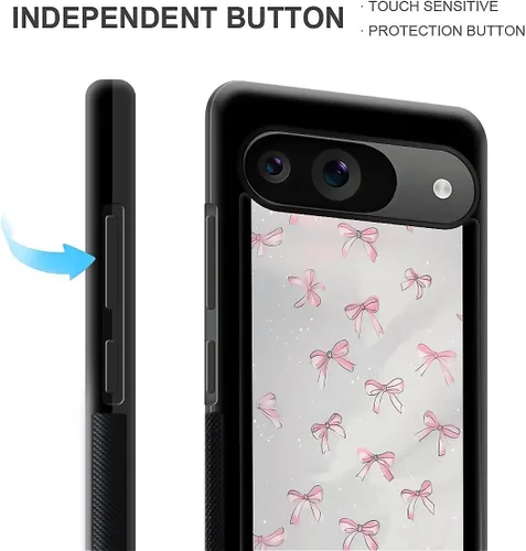 Vista 1354 de Compatible con Google Pixel 4A 5G Mobile Case Creative Acrylic Panel trasero Silicona Protección Grip especialmente diseñado para Google Pixel 4A 5G