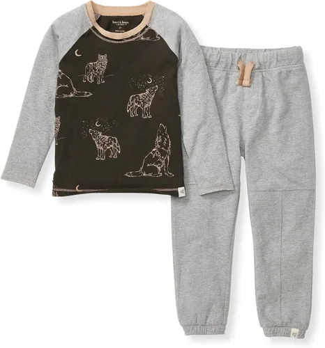 Vista 28 de Burt's Bees Baby Boys Organic Cotton Sweatshirt & Jogger Set, Outfit Bundle Fútbol de lavado ácido