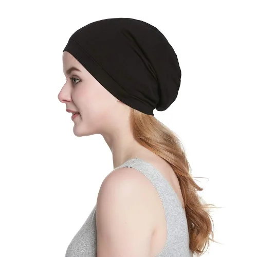 Vista 48 de Alnorm - Gorro con forro de satén y suave banda elástica para hombres y mujeres, talla única Se ajusta a la mayoría