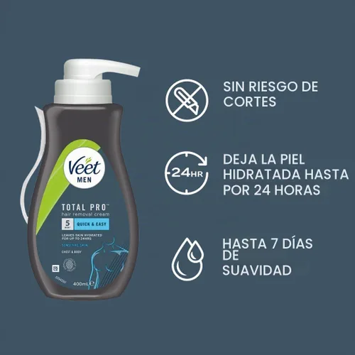 Vista 2 de Veet Crema depilatoria para hombres, 13.5 onzas