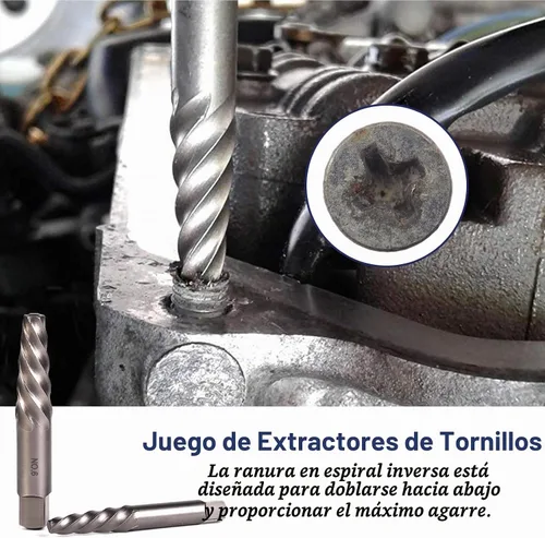 Vista 7 de Juego de 36 piezas extractores de tornillos y pernos, removedor de tuercas de orejetas multi-estriado 2 en 1, kit de herramientas de extracción