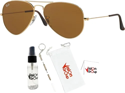 Vista 2 de Ray-Ban RB3025 - Gafas de sol de aviador de metal paquete de accesorios Vision Group