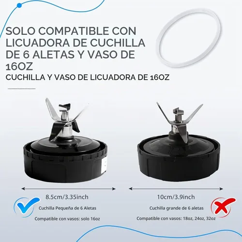 Vista 2 de Junta de sellado de licuadora de 3,2 pulgadas para piezas de repuesto Ninja Blender