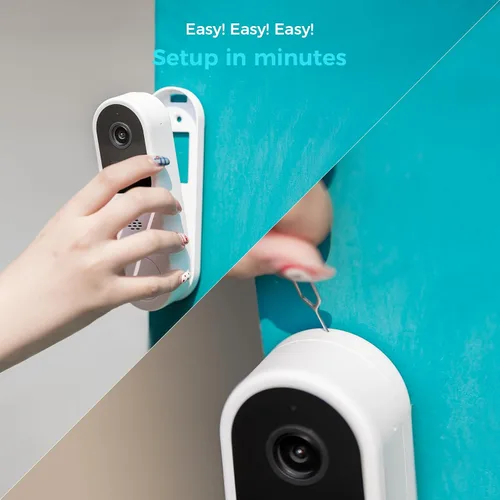Vista 6 de Vicohome 2G6B - Cámara de seguridad solar 2K y timbre de video inteligente DB3 2K con timbre, no necesita NVR, funciona con pilas, fácil
