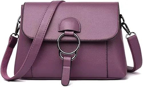 Vista 11 de Bolso cruzado de cuero para mujer, con múltiples bolsillos, bolso de hombro, bolsos y bolsos de mano, bolso de mano, bolso de mano con asa superior