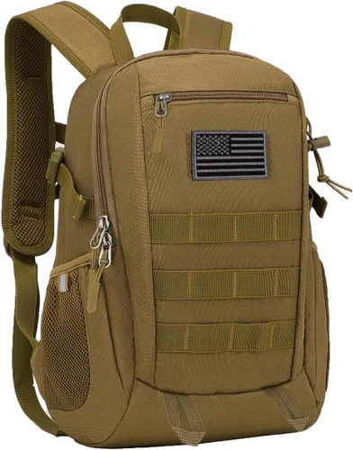 Vista 8 de ArcEnCiel 10L/20L Mini X-Small Mochila Táctica MOLLE Mochila de Día Equipo de Equipaje para Acampada con Parche
