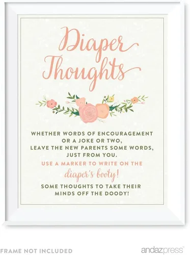 Vista 10 de Andaz Press Colección de rosas florales para baby shower, juegos, actividades, decoraciones, tarjetas de consejos para mamá y papá, paquete de 20