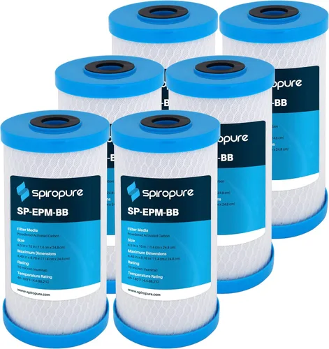 Vista 14 de SpiroPure SP-CBR2-5 Cartucho de filtro de agua de bloque de carbono con carcasa de coco certificado NSF de 5x2.5 0.5 micrones CBC-5 155169-43