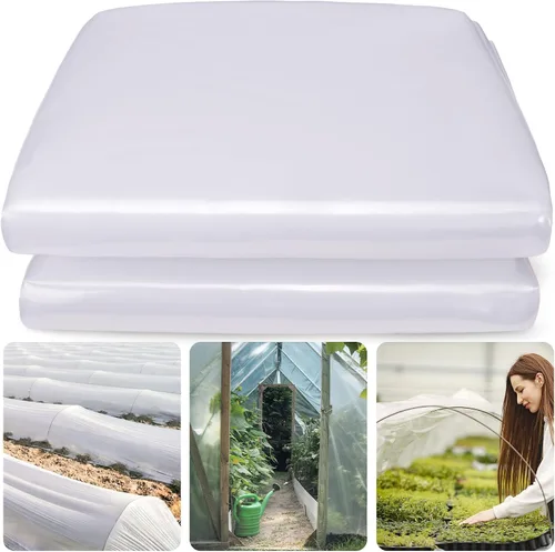 Vista 10 de Láminas de plástico transparente para invernaderos de 6 mil, película de plástico transparente para invernaderos, película de polietileno resistente