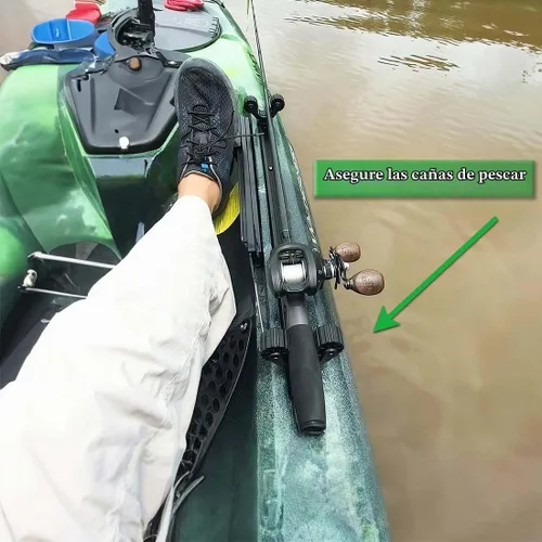 Vista 4 de Huntury Soporte de red para remo de kayak y pesca, accesorios de montaje en riel para canoa, tabla de remo