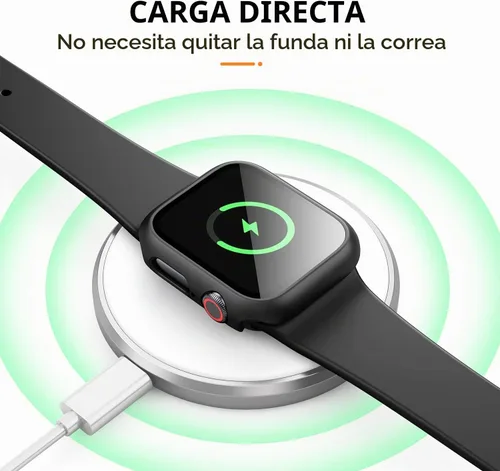 Vista 6 de Mugust Paquete de 3 fundas para Apple Watch Series 3 de 1.496 pulgadas (1.496 in), carcasa rígida de policarbonato con protector de pantalla