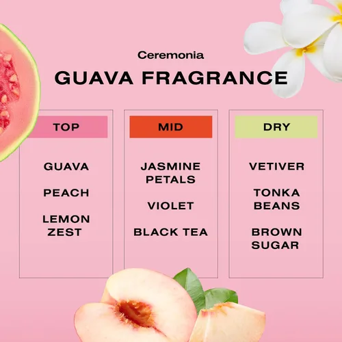 Vista 7 de Ceremonia Champú Guava Color Protect & Damage Repair Restaura el cabello y aumenta el brillo con aloe vera Protege el cabello de los rayos UV