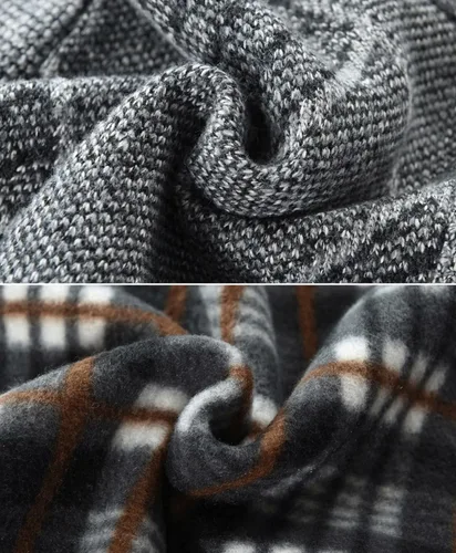Vista 6 de VtuAOL Suéteres tipo cárdigan para hombre, suéteres casuales con cremallera completa, cárdigan de punto con bolsillos