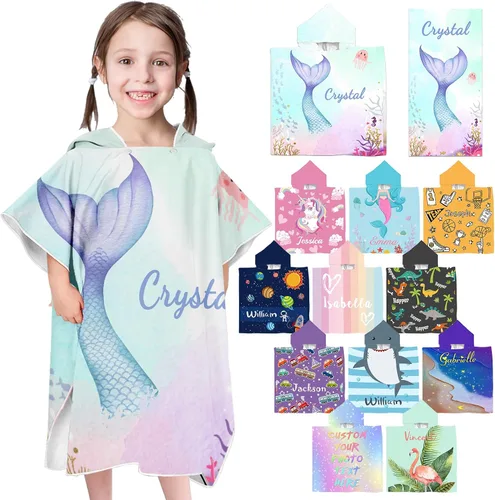 Vista 35 de Toallas de playa personalizadas para niños, toallas de playa personalizadas con nombres, regalos personalizados para niños pequeños, niñas