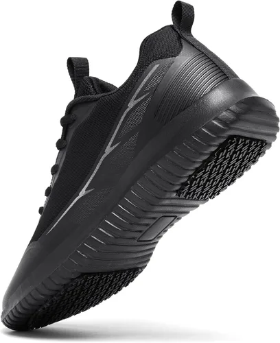 Vista 5 de ENLEN&BENNA TRM - Zapatos antideslizantes para hombre, cómodos, antideslizantes, para trabajo de pie durante mucho tiempo, para restaurante, cocina