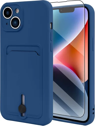 Vista 55 de MZELQ Cartera de TPU Compatible con Funda iPhone 12, Portarjetas Protección de Cámara Cubierta + Protector de Pantalla, Ranura Empujable para Niñas