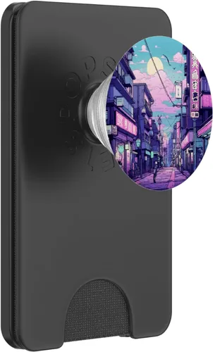 Vista 7 de PopSockets PopGrip estándar de moda japonesa Vaporwave Kanji Japón