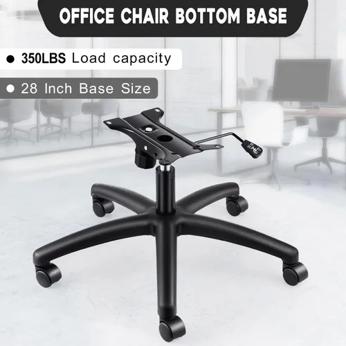 Vista 3 de Topdeep Repuesto de base de silla giratoria de 28 pulgadas, base de silla de oficina, base de repuesto de silla de juegos resistente de 350 libras