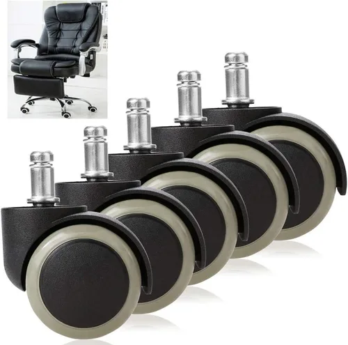 Vista 5 de Juego de 5 piezas para silla de oficina, ruedas giratorias, repuesto para muebles resistentes para el hogar