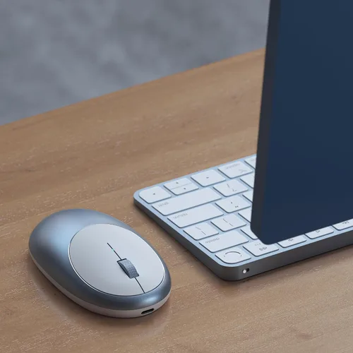 Vista 7 de Satechi M1 - Mouse inalámbrico Bluetooth, recargable USB-C, compacto y portátil, para MacBook Air/Pro M5/M4, iPad Air/Pro M5/M4/M3, iPad mini, Mac