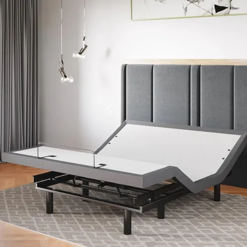 Vista 12 de Sven & Son Base de cama ajustable clásica, elevación de cabeza y pies, masaje, luces bajo la cama, USB, memoria de gel, marco inteligente