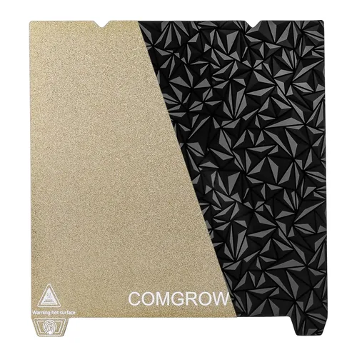 Vista 11 de Comgrow Ender 3 V3 KE PEI Hoja de acero primavera 235x235mm, cama térmica magnética flexible de hoja PEI texturizada, placa de construcción Ender 3