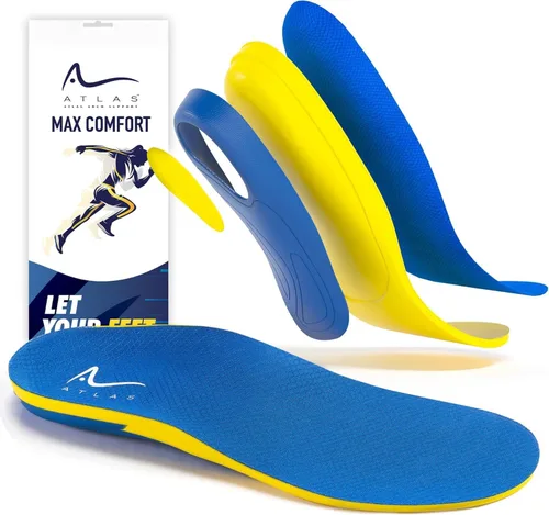 Vista 4 de Plantillas para fascitis plantar que alivian el dolor de pies, inserciones de soporte de arco alto para hombres, adecuadas para zapatos, pies