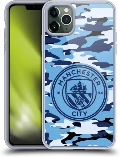 Vista 138 de Head Case Designs Funda de gel con licencia oficial del Manchester City Man City FC Blue Moon Badge Camou [protección de grado militar] compatible