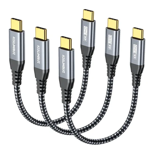 Vista 28 de ZeroneTeck Cable USB C de 6 pulgadas 0.5 pies, Transferencia de Datos de Alta Velocidad 20Gbps Corto, Cable USB C 3.2 Gen 2×2 100W PD de Carga