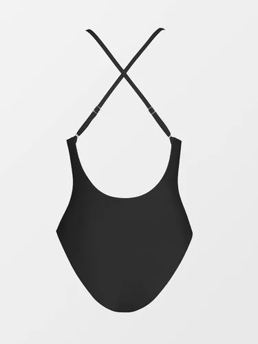 Vista 6 de CUPSHE Traje de baño de una pieza para mujer, cuello en V profundo, correa ajustable en la espalda entrecruzada