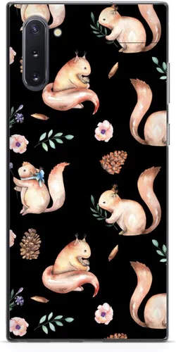 Vista 14 de Inspired Cases - Funda con textura 3D para iPhone Xs Max - Funda protectora de goma para Apple iPhone Xs Max - Patrón de acuarela de ardilla - Negro