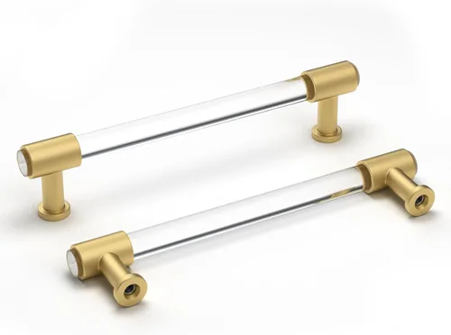 Vista 15 de Goldenwarm Paquete de 10 Pomos Dorados para Gabinete de Acrílico, Pomos para Cajones Decorativos de Acrílico Transparente en Forma de T, Herrajes