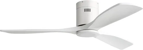Vista 23 de CACI Mall Ventiladores de techo inteligentes de madera de 52 pulgadas con luces y control remoto, 3 cuchillas, perfil bajo, moderno, compatible